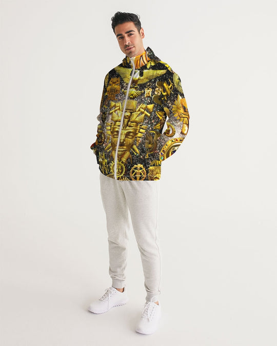 Ancient Abstrak Men's All-Over Print Windbreaker