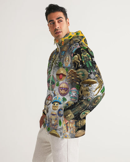 Mushroom Abstak Collection Men's All-Over Print Windbreaker