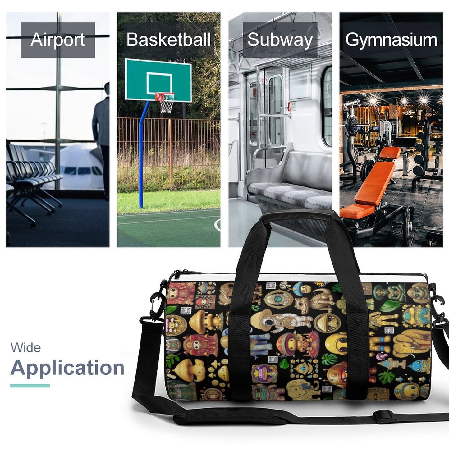 Cylindrical Gym Bag Q006