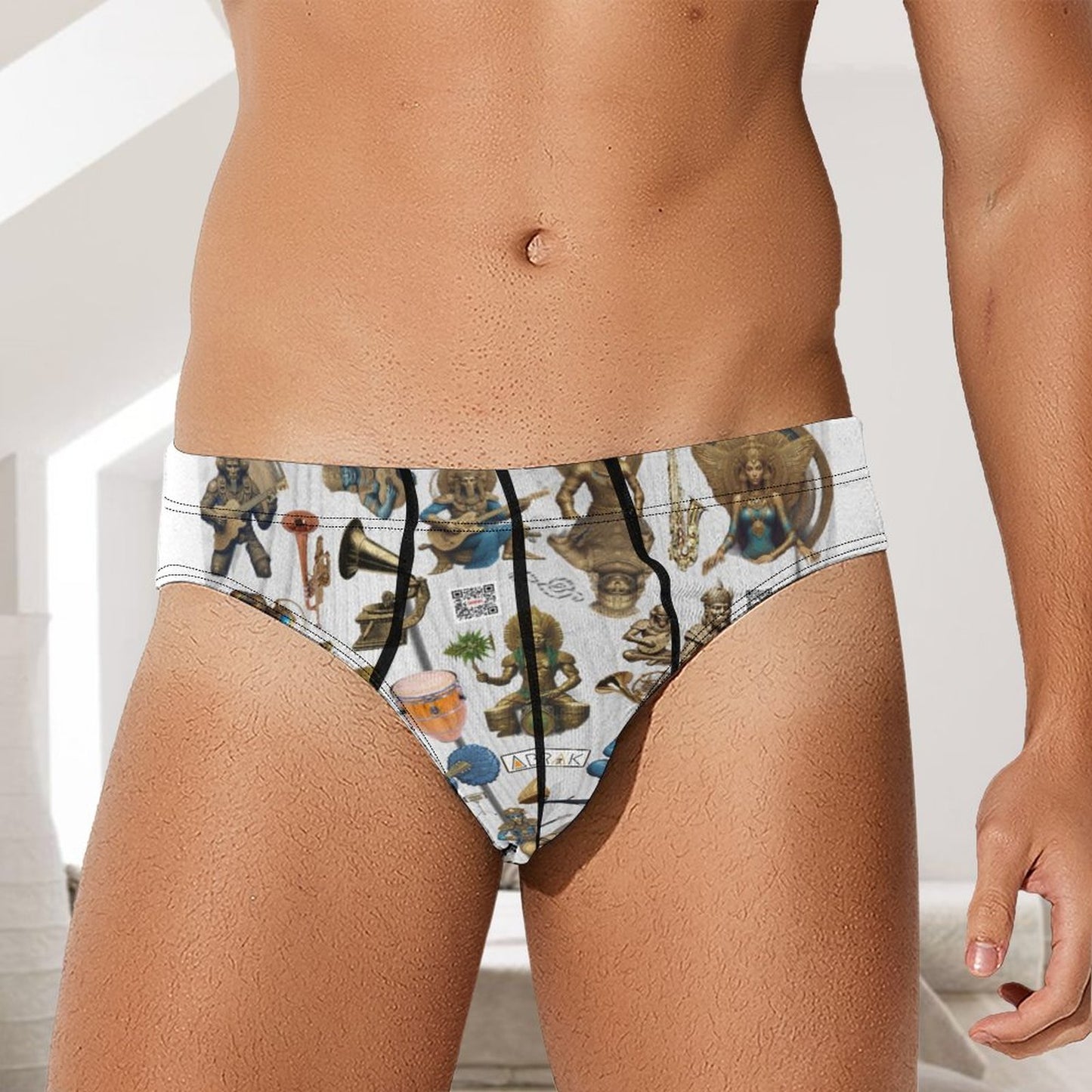 180gsm Milk Silk Men's Briefs K44 (All-Over Printing)