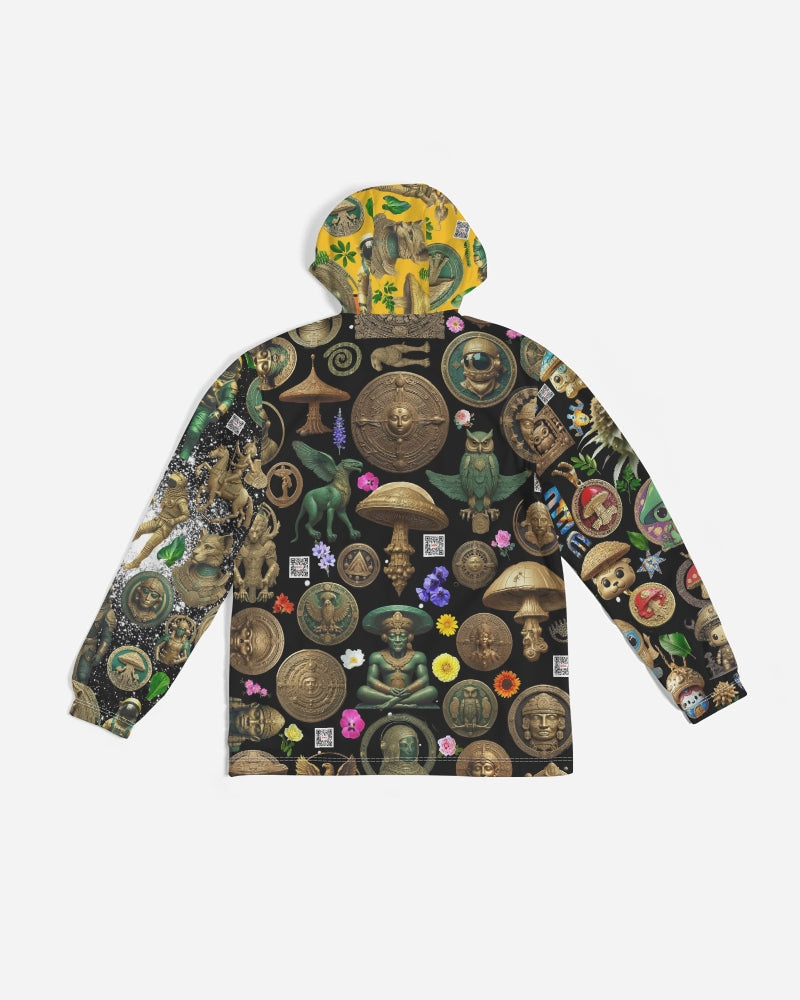 Mushroom Abstak Collection Men's All-Over Print Windbreaker