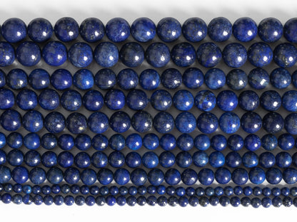 Genuine Natural Deep Blue Lapis Lazuli Beads Grade A Gemstone Round Loose Beads  4/6/8/10mm for Jewelry Making