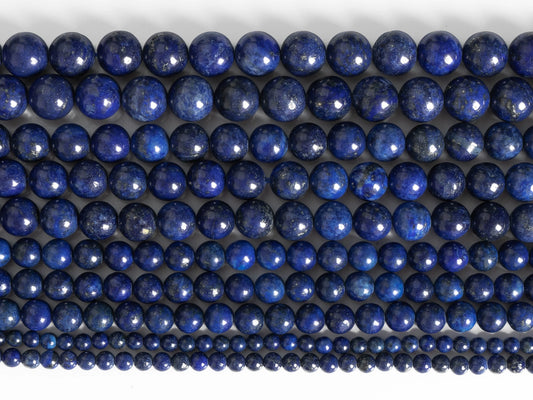 Genuine Natural Deep Blue Lapis Lazuli Beads Grade A Gemstone Round Loose Beads  4/6/8/10mm for Jewelry Making