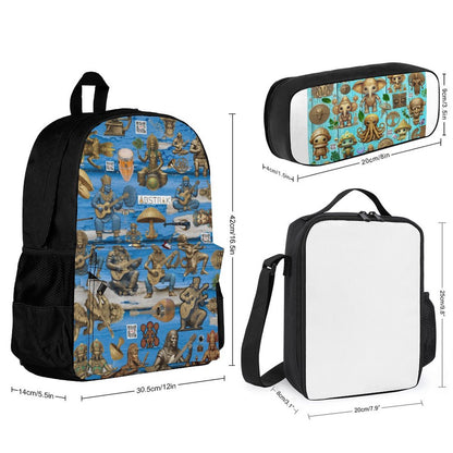 Set of 3 Bags (Shoulder Bag Lunch Bag & Pencil Pouch)