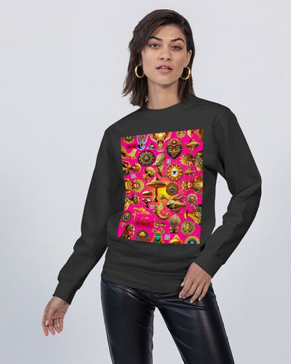 Eye and Face Abstrak Unisex Premium Crewneck Sweatshirt | Lane Seven