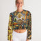 Hybrid Abstrak Women's All-Over Print Cropped Sweatshirt