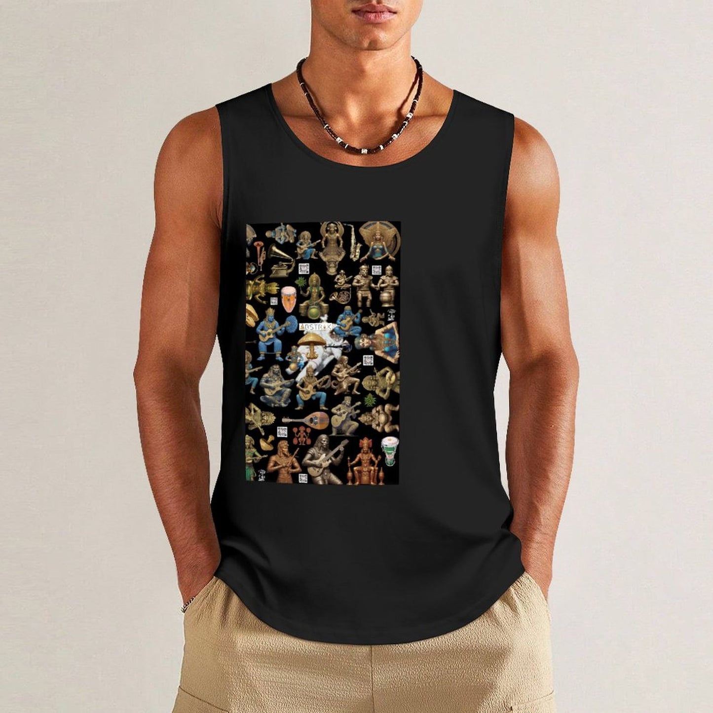 DTF 160gsm Men's Cotton Tank Top BX (Dual-sided Printing)