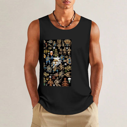 DTF 160gsm Men's Cotton Tank Top BX (Dual-sided Printing)