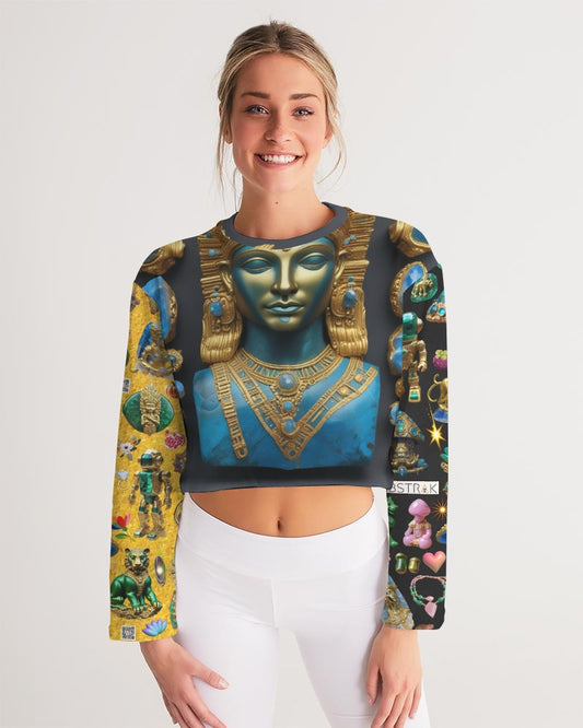 IMG_3100 Women's All-Over Print Cropped Sweatshirt