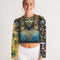 IMG_3100 Women's All-Over Print Cropped Sweatshirt