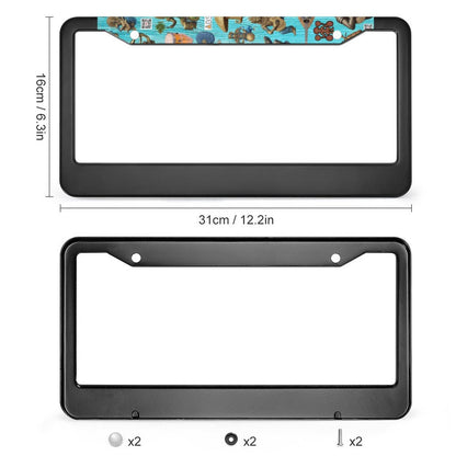 Black License Plate Frame (All-Over Printing)