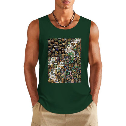 DTF 160gsm Men's Cotton Tank Top BX (Dual-sided Printing)