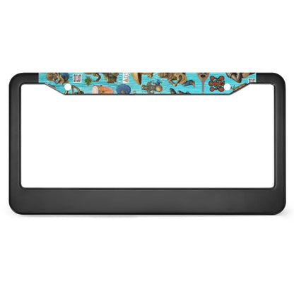 Black License Plate Frame (All-Over Printing)