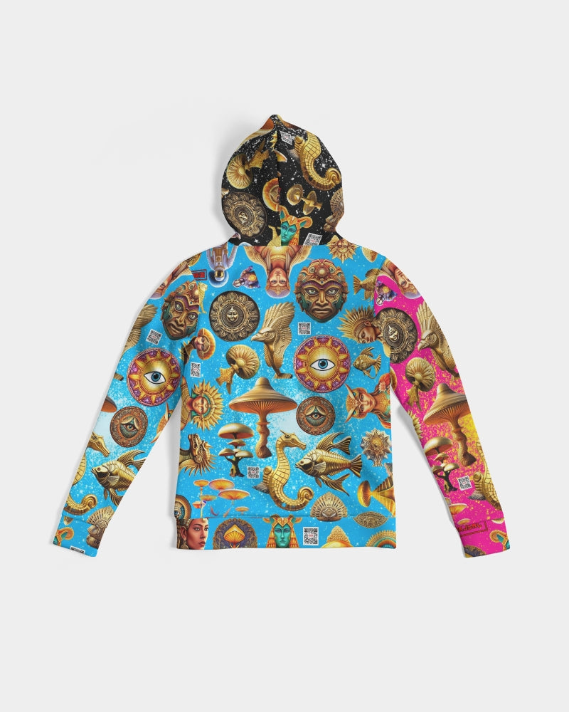 Eye and Face Abstrak Women's All-Over Print Hoodie