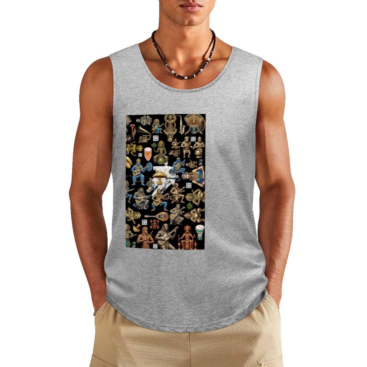 DTF 160gsm Men's Cotton Tank Top BX (Dual-sided Printing)