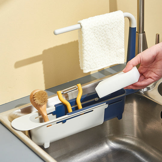 Sink Rack Telescopic Drain Rack Filter Tank Washing Drain Basket