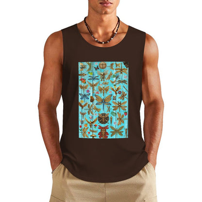 DTF 160gsm Men's Cotton Tank Top BX (Dual-sided Printing)