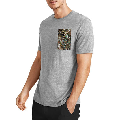 DTF 160gsm Men's Short Sleeve Cotton T-shirt (Dual-sided+Sleeve Printing)