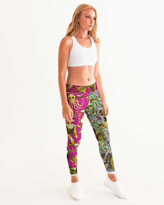 Robotic Abstrak Women's All-Over Print Yoga Pants