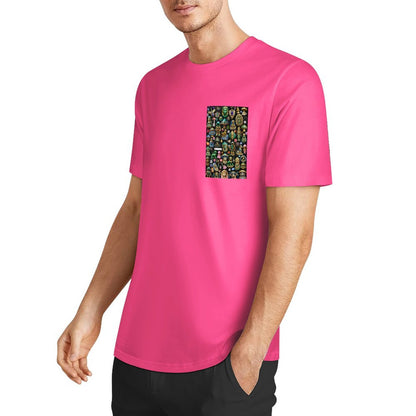 DTF 160gsm Men's Short Sleeve Cotton T-shirt (Dual-sided+Sleeve Printing)