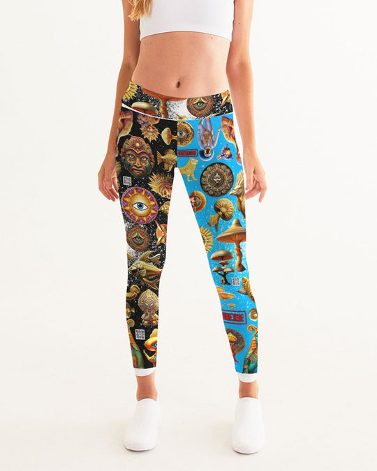 Eye and Face Abstrak Women's All-Over Print Yoga Pants