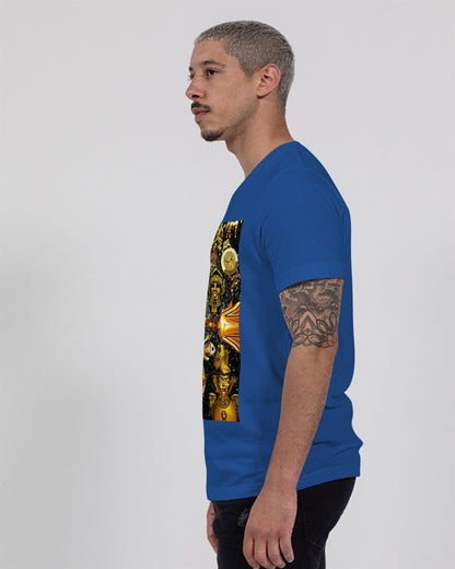 Ancient Abstrak Unisex Jersey V-Neck Tee | Bella + Canvas