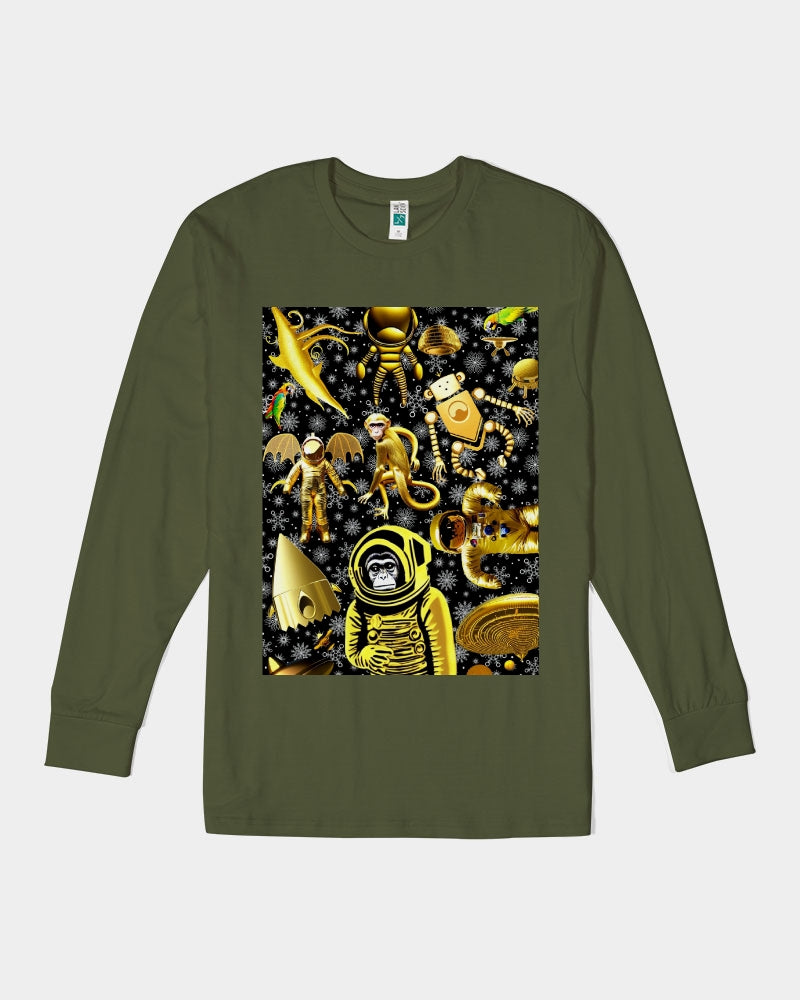 Outer Space Abstrak Unisex Long Sleeve Tee | Lane Seven