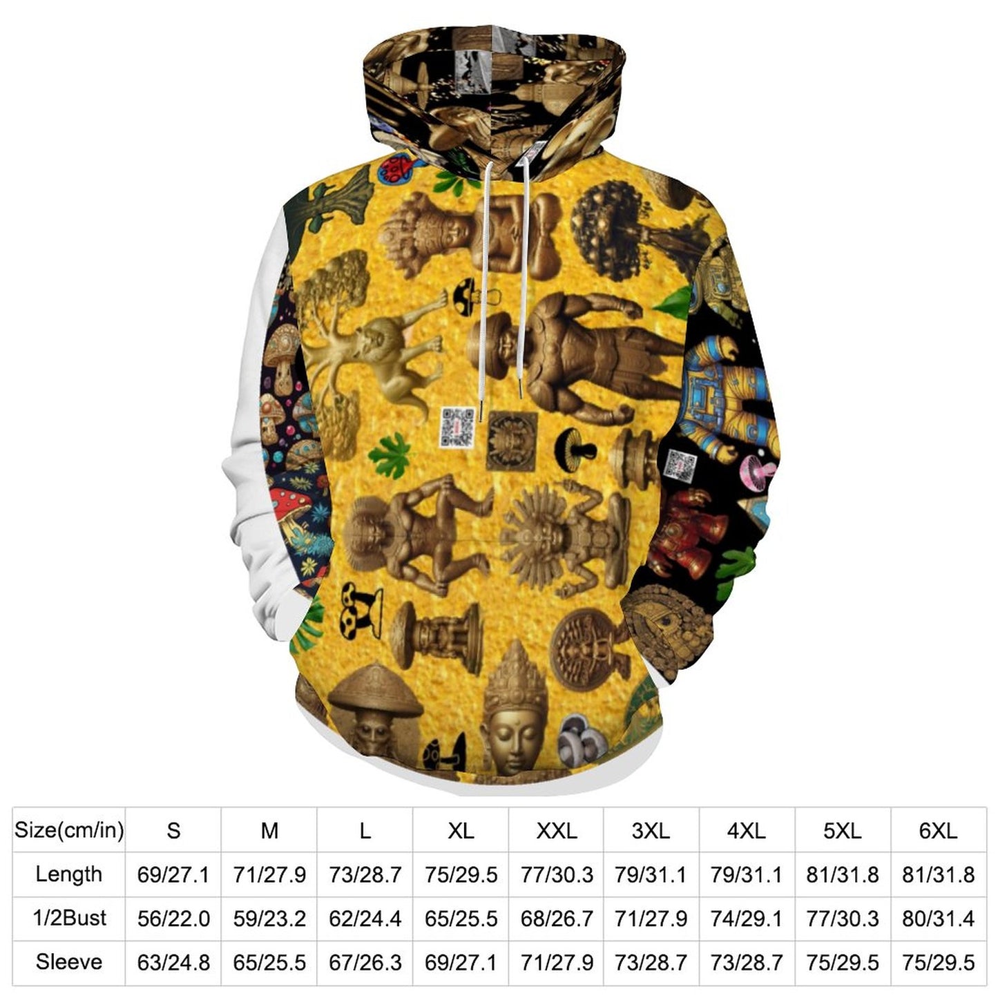 230gsm Men's Cool Hoodie with Double-layer Cap (All-Over Printing)