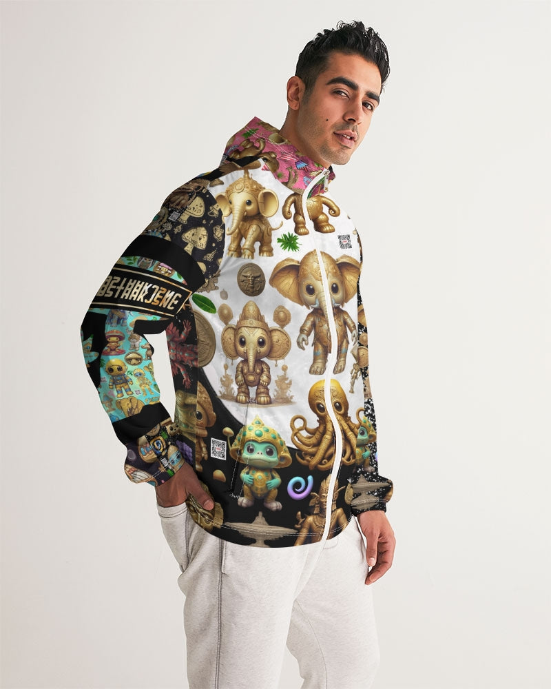 Elephant Collection Men's All-Over Print Windbreaker