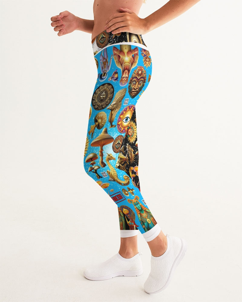 Eye and Face Abstrak Women's All-Over Print Yoga Pants