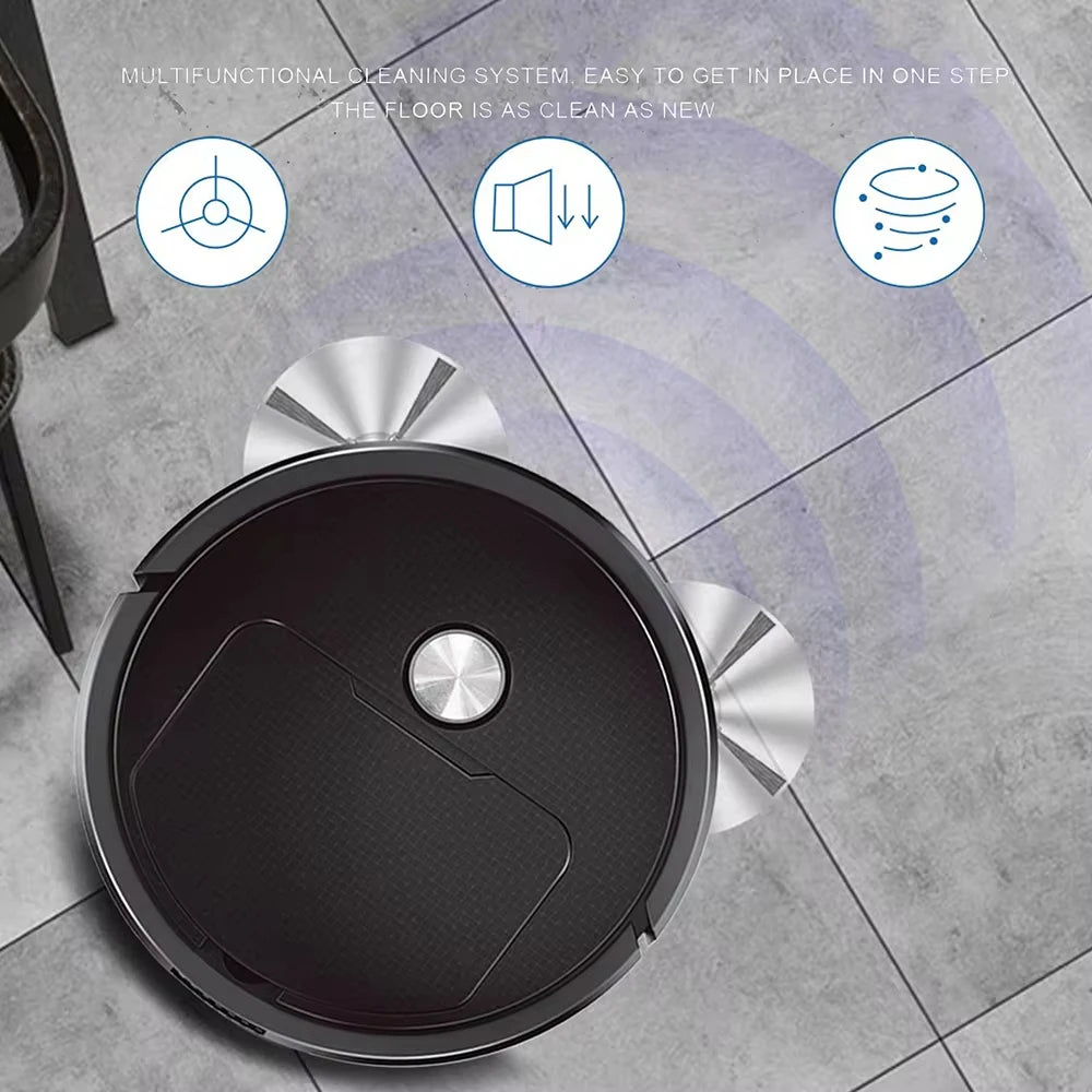 Xiaomi Portable Home Automatic Floor Robot Intelligent Mini Vacuum Cleaner USB Rechargeable Wet and Dry 5-in-1 Home Sweeper