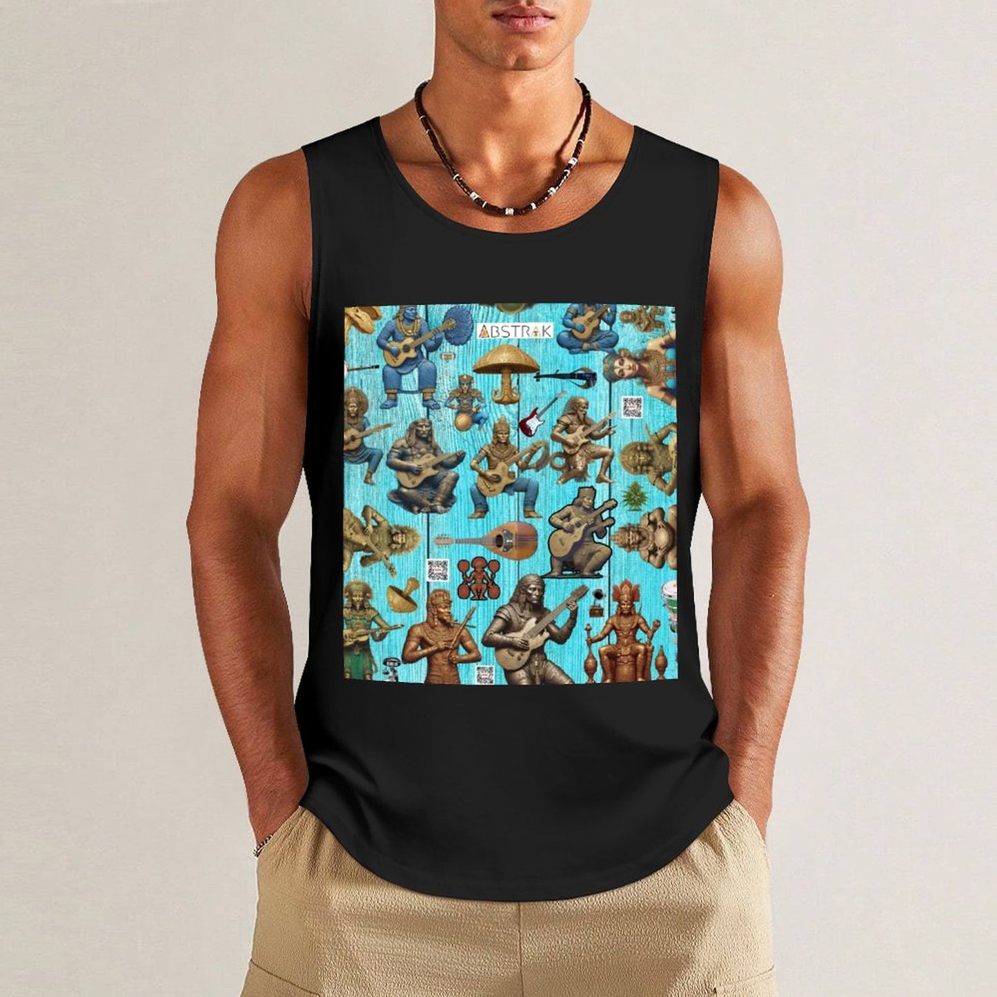 DTF 160gsm Men's Cotton Tank Top BX (Dual-sided Printing)