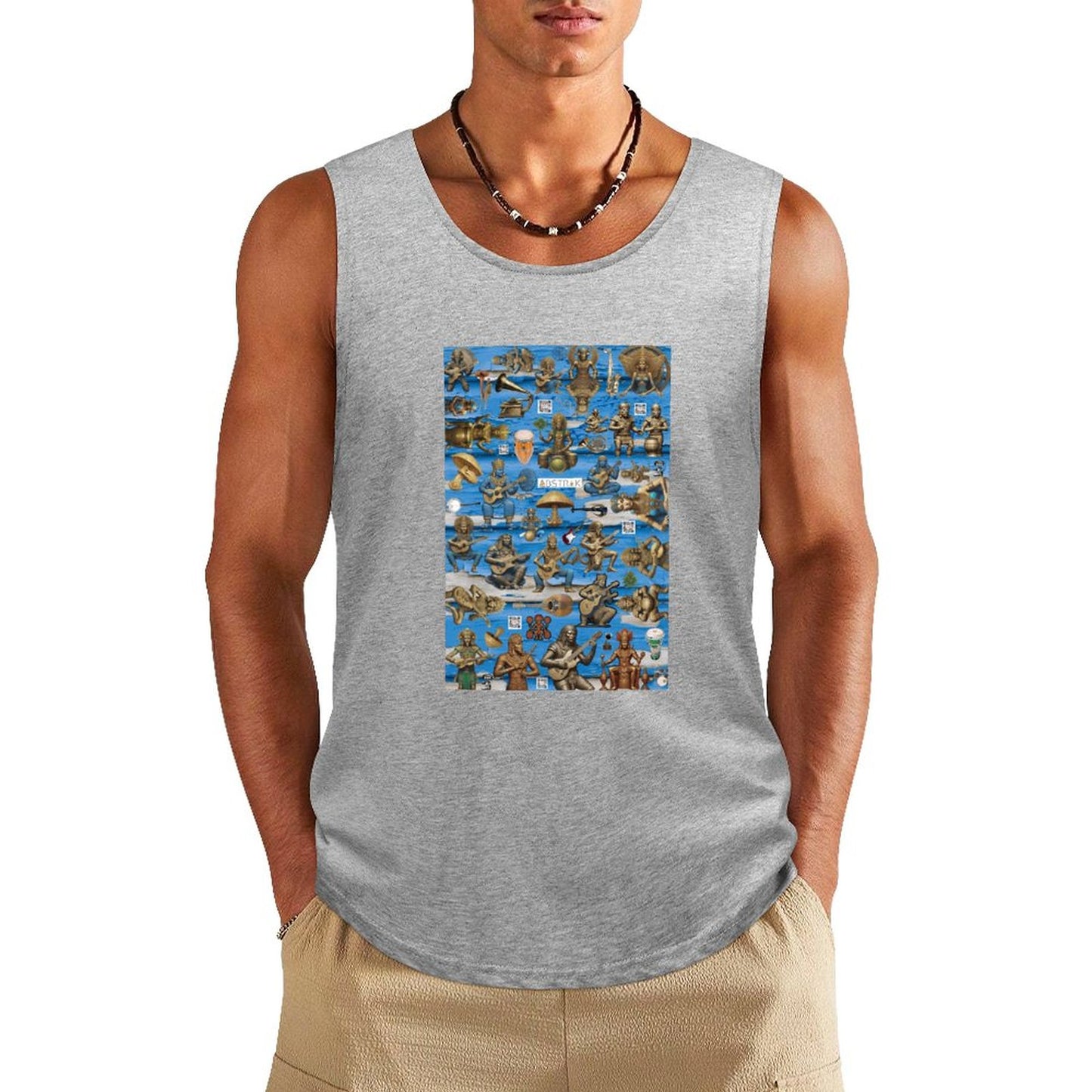 DTF 160gsm Men's Cotton Tank Top BX (Front Printing)