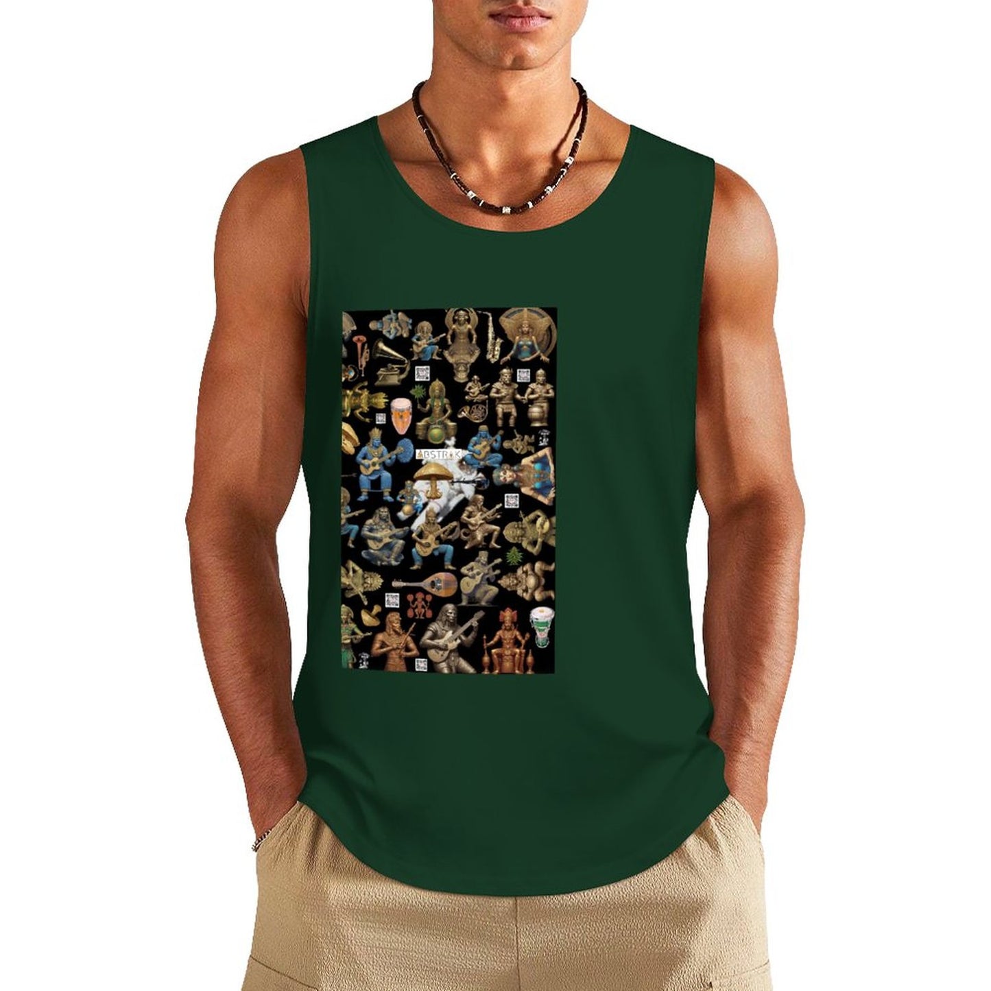 DTF 160gsm Men's Cotton Tank Top BX (Dual-sided Printing)