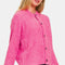 Zenana Button Down Long Sleeve Sweater Cardigan