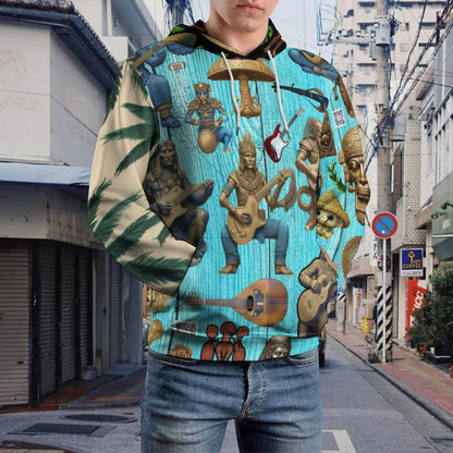 230gsm Men's Cool Hoodie with Double-layer Cap (All-Over Printing)