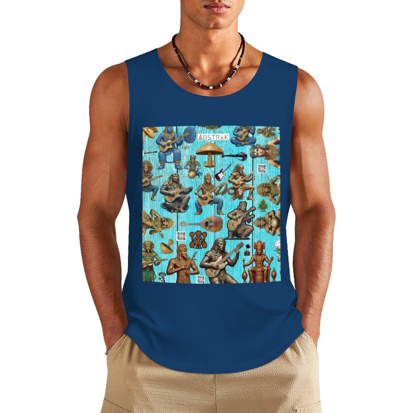 DTF 160gsm Men's Cotton Tank Top BX (Front Printing)