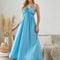 Bohemian Halter Maxi Dress - Women's Summer Sleeveless Flowy Beach Dress