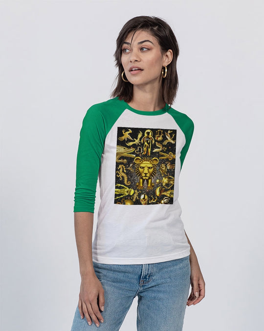 Robotic Abstrak Unisex Three-Quarter Sleeve Baseball Tee | Bella + Canvas