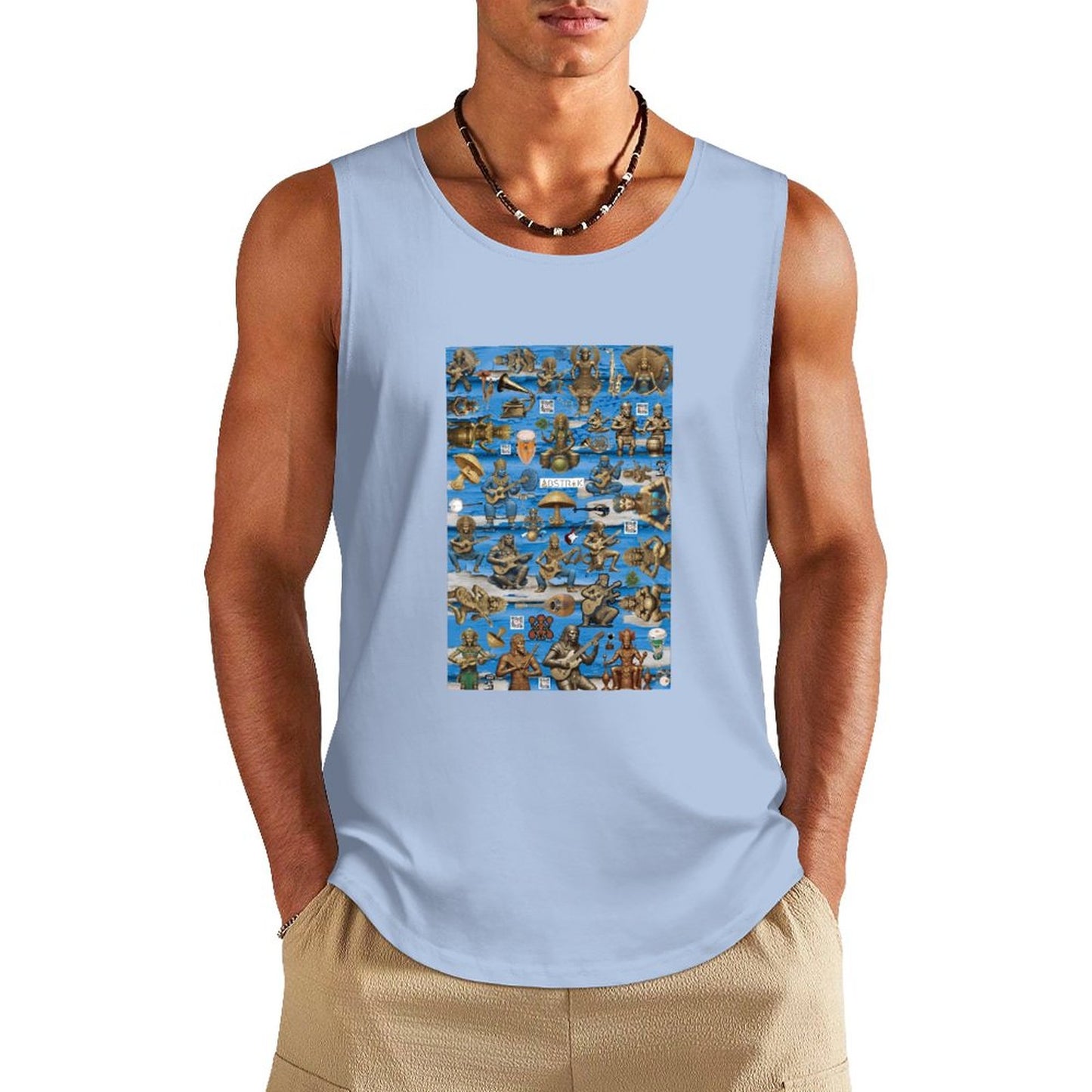 DTF 160gsm Men's Cotton Tank Top BX (Front Printing)