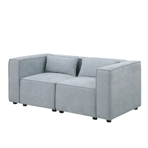 Modular Sofa BEIGE Chenille Fabric, Simple And Grand, The Seat And Back Is Very Soft. This Is Also A KNOCK DOWN Sofa