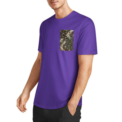 DTF 160gsm Men's Short Sleeve Cotton T-shirt (Dual-sided+Sleeve Printing)