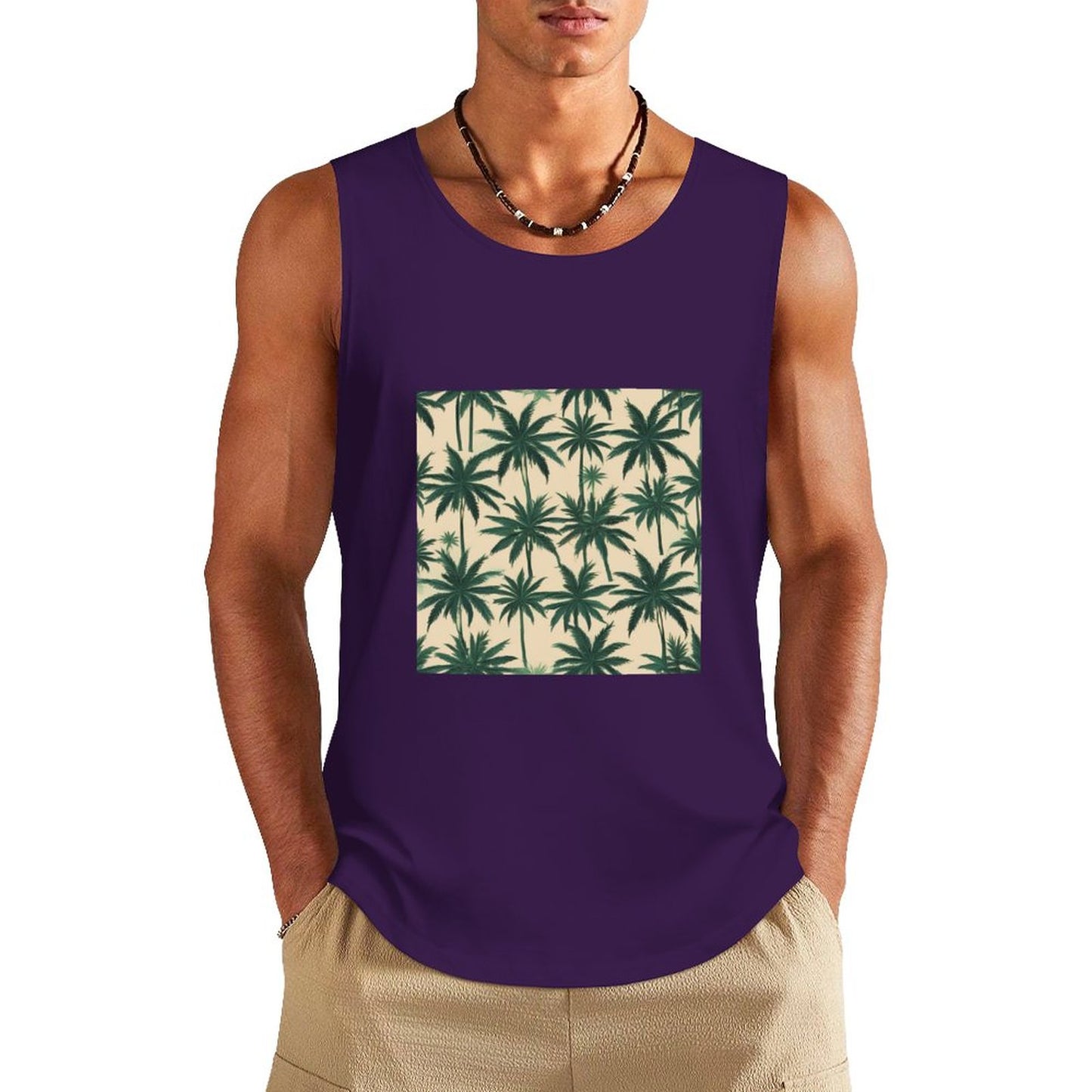 DTF 160gsm Men's Cotton Tank Top BX (Dual-sided Printing)