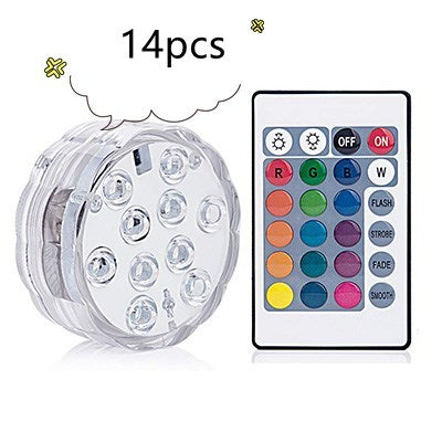 3 LEDs Underwater Light 16 Colors RGB IP68 Waterproof Swimming Pool Light RF Remote Control Submersible Lights For Pond Vase