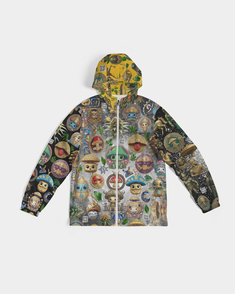 Mushroom Abstak Collection Men's All-Over Print Windbreaker