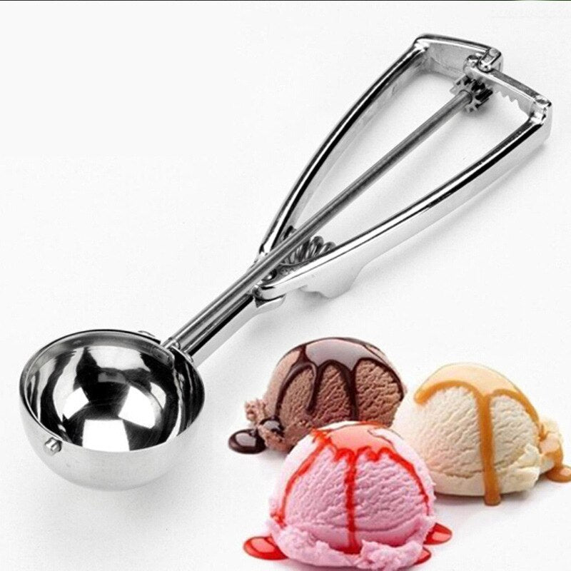 Ice Cream Scoop Watermelon Meat Ball Scoop Stainless Steel Spring Handle