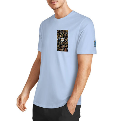 DTF 160gsm Men's Short Sleeve Cotton T-shirt (Dual-sided+Sleeve Printing)