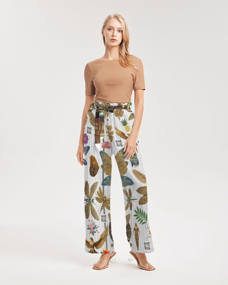 Abstrak dragonfly Women's All-Over Print High-Rise Wide Leg Pants