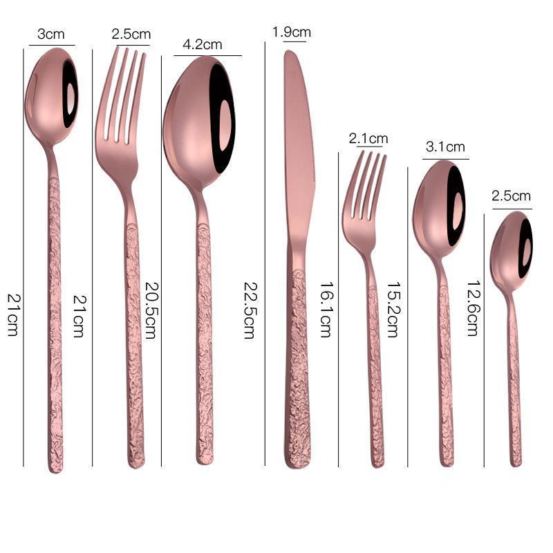 Embossed Textured Handle Steak Cutlery Western Cutlery