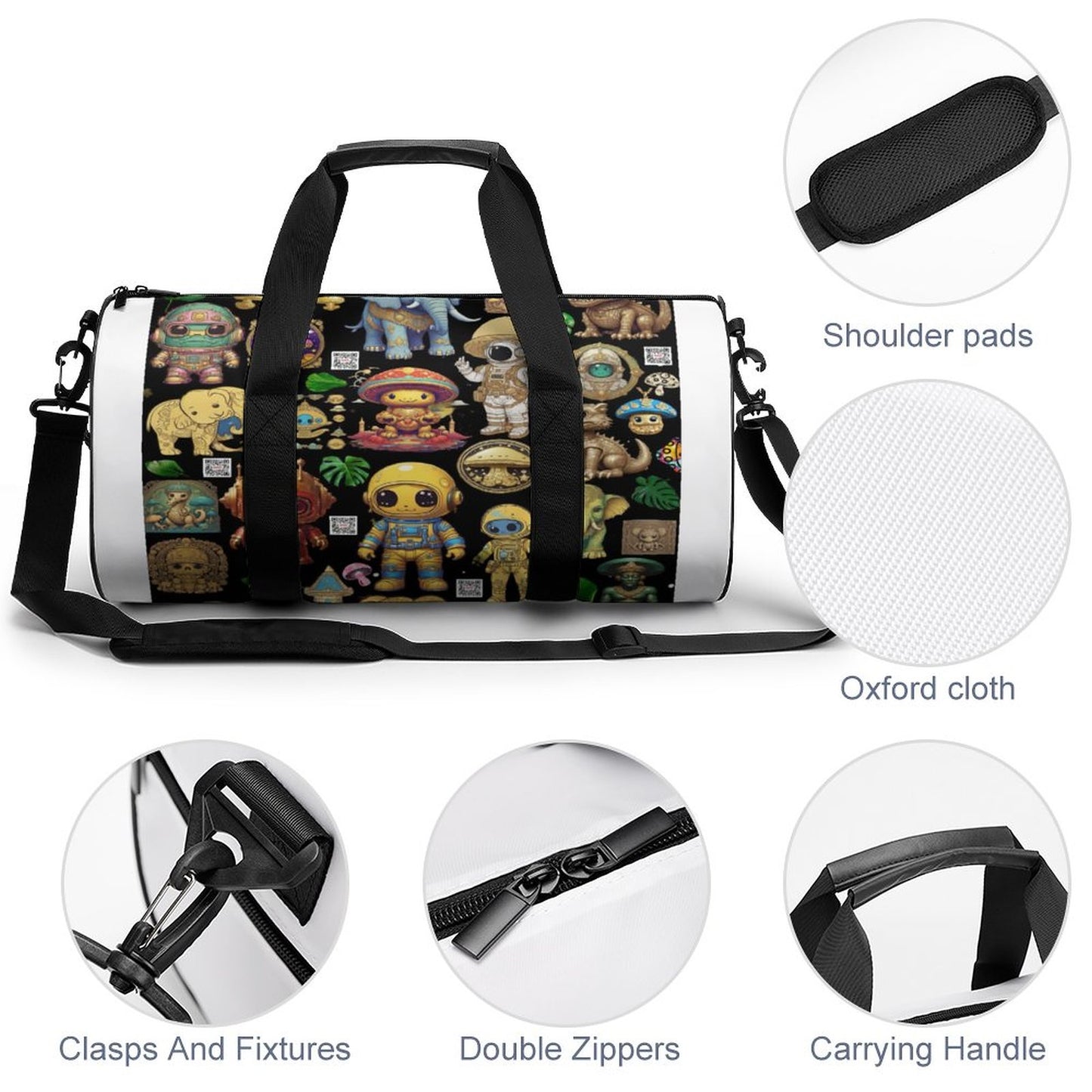 Cylindrical Gym Bag Q006